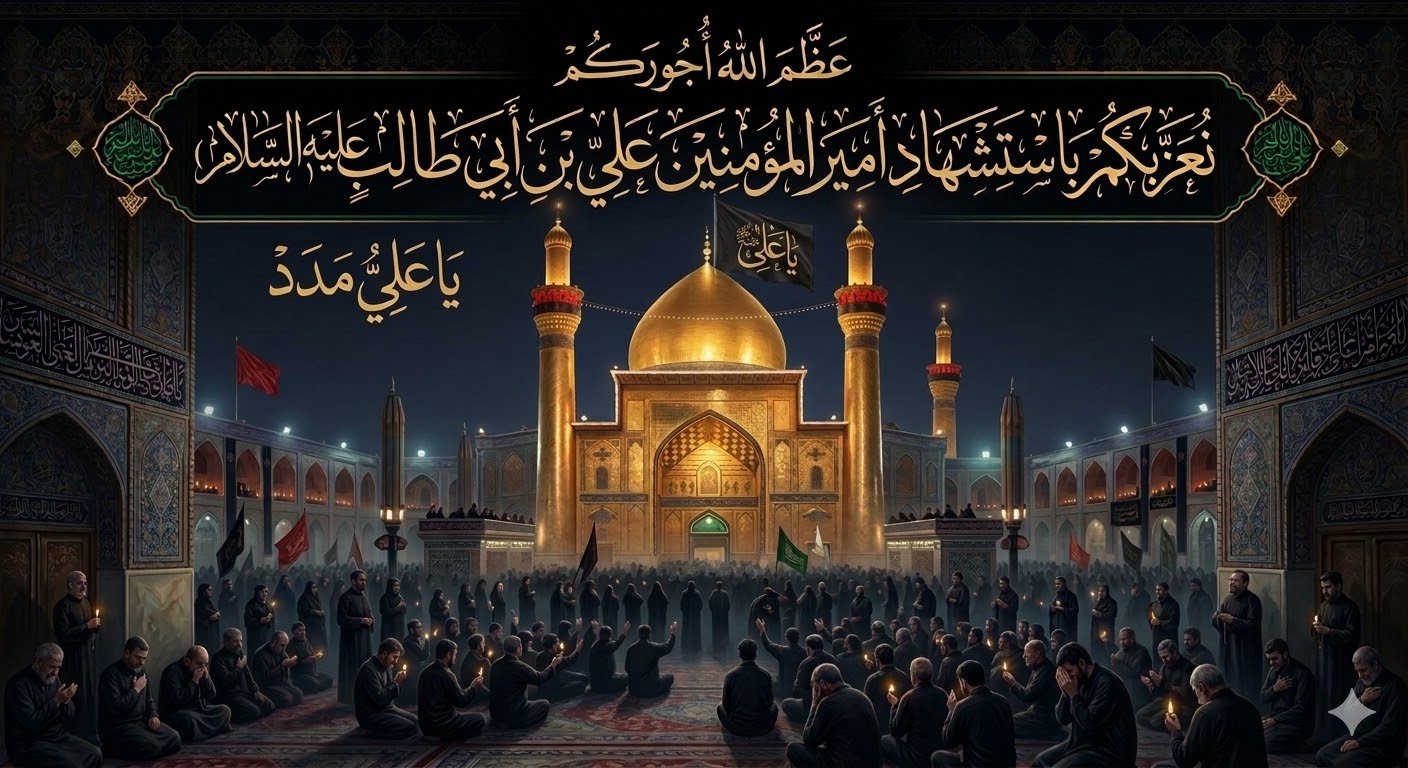 ‫تعزية باستشهاد أمير المؤمنين علي عليه السلام‬